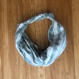 Light Blue Striped Headband